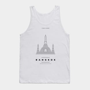 Bangkok Minimal Black Line Design Tank Top